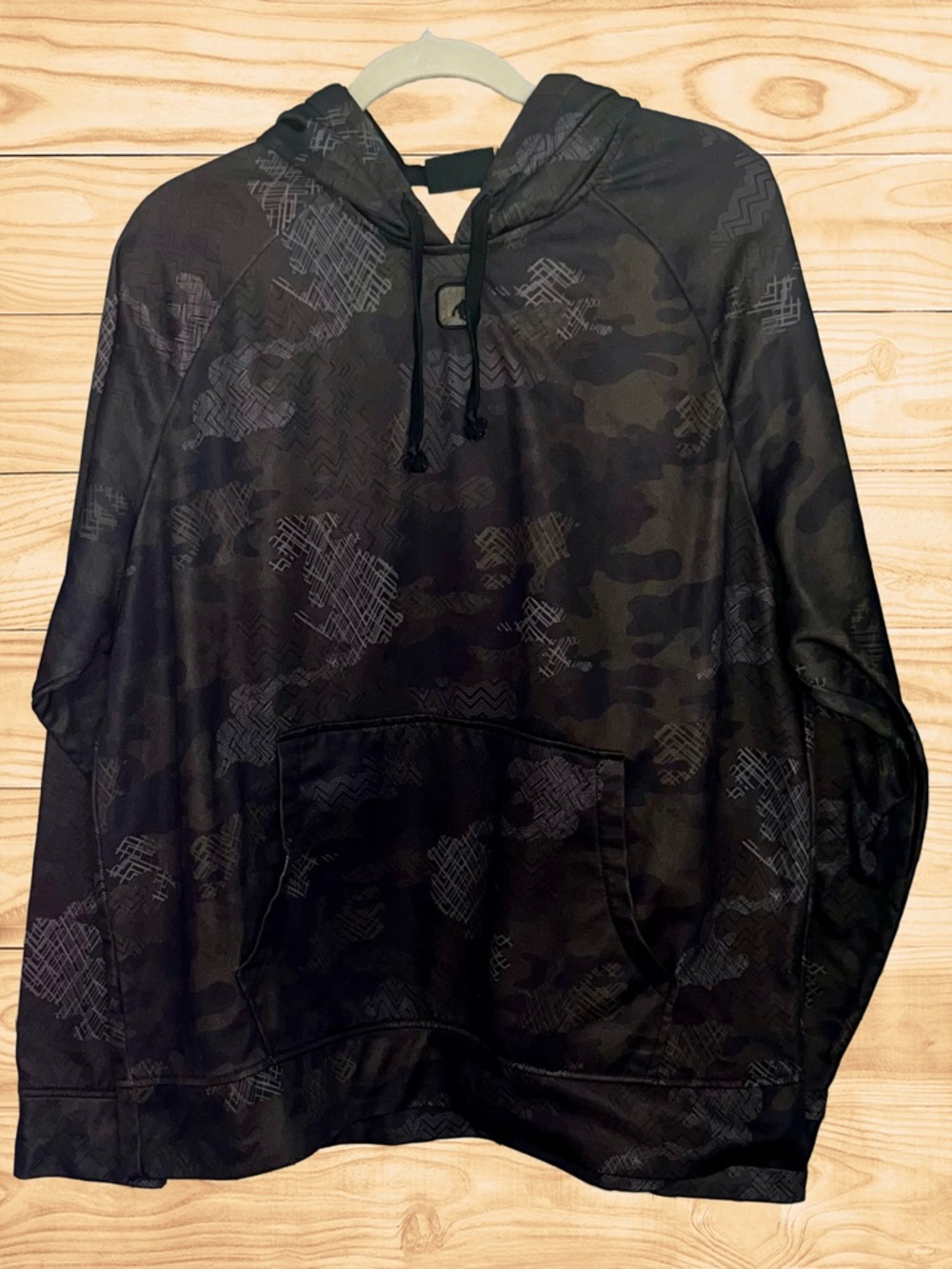 AND1 Men's Black Green Camouflage Hoodie XL - Picture 4 of 10